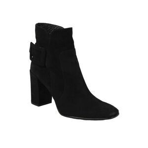 Roger Vivier Womens Suede Buckle Side Ankle Boots Black Size 36 6